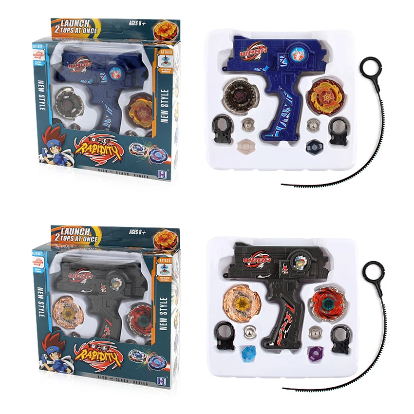 Новейший Beyblades burst Металл Фьюжн-игрушки для продажи спиннинговые топы набор игрушек Bey blade игрушка с двумя пусковыми установками ручной Спиннер Топы