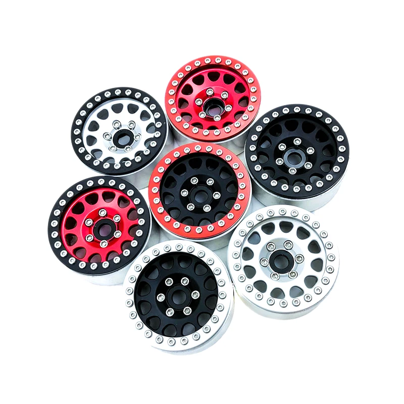 

1PC Free Shipping Alloy Wheel Climbing Vehicle Round Hole All Black All Silver All Red Silver Black Wheel Hub High Quality