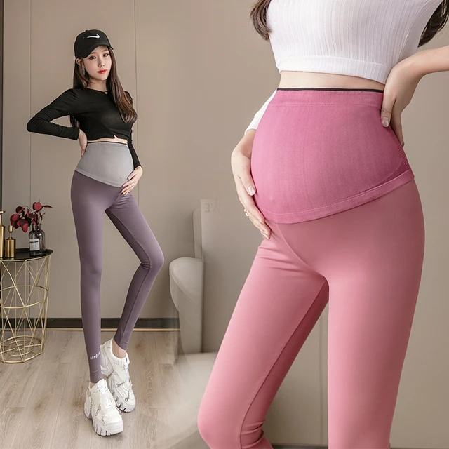 Winter Leggings Warm For Pregnant Women High Waist Pregnancy Yoga Pants  Skinny Maternity Clothes - AliExpress