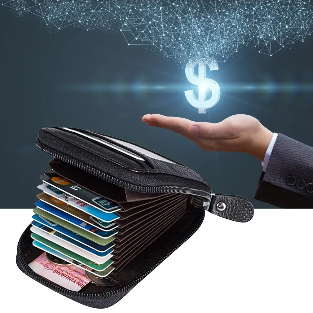 Coin Wallet Korean Version PU Leather Soft Surface Fashion Cartoon Men Women Credit Passport Card Bag
