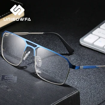 

Myopia Prescription Eyeglasses Frame Clear Transparent Optical Glasses Frame Men Progressive Full Frame Spectacles Alloy Eyewear