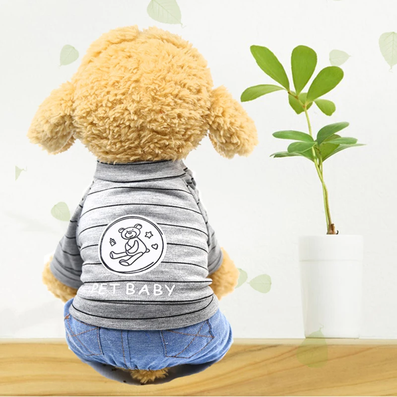 Pet Dog Cartoon Bear Suit Little Medium Dog Cat Spring Summer Clothes Dogs Cats Puppy Kitten Sweater Pets Clothing Pets Supplies