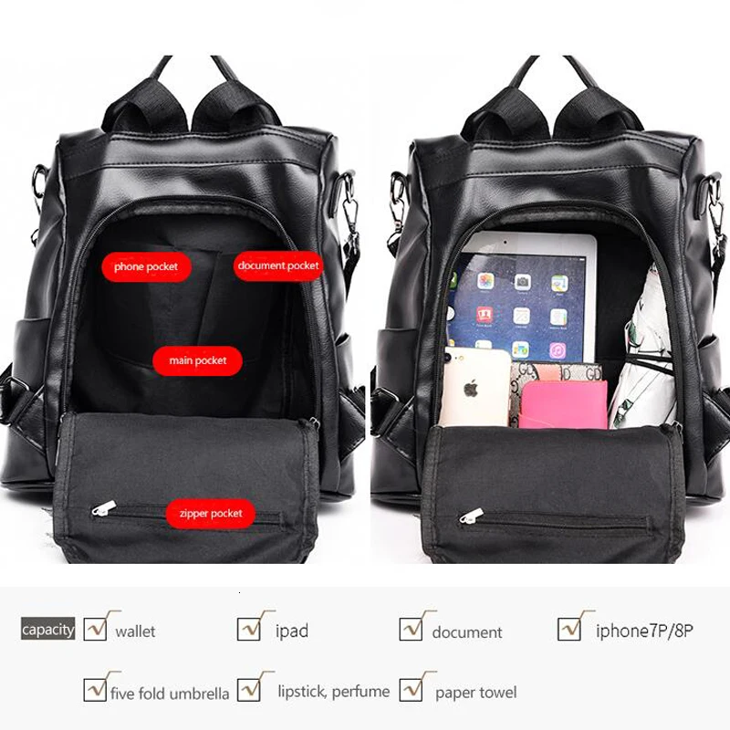 Женский рюкзак Mochila Masculina Большая вместительная сумка на плечо Модный