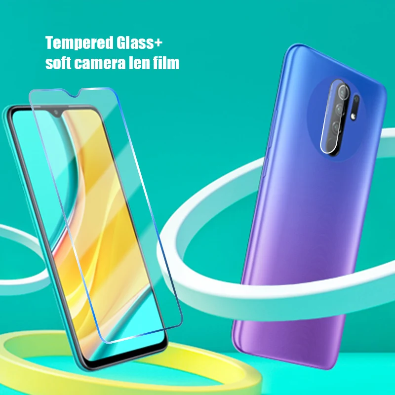 4IN1 HD Anti-fingerprint Tempered Glass On Xiaomi Redmi 9C NFC Note 8T Screen Protector On Redmi Note 8 7 6 5 Pro 5A Prime glass phone screen cover