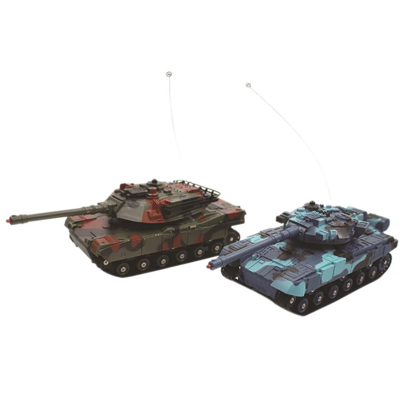 

Hot 2PCS Small Children's Toy Car Double Battle Tank Car Remote Control Car Anti-Fall Collision Children's Educational Toy Rc Ca
