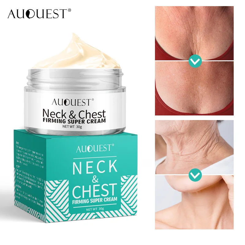 AuQuest Firming Neck Cream Chest Lifting Treatment Anti Aging Wrinkle Nourishing Cream Repair to Soft Smooth Skin Moisturizer