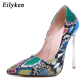 

Eilyken 2020 New Fashion Woman shoes Snake Printing Party Wedding shoes size 35-42 Sexy Pointed toe High heels Pumps Women shoes