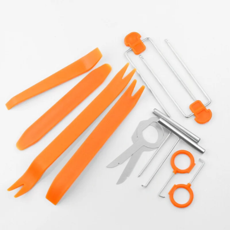 12pcs/set Car Radio Door Clip Panel Trim Dash Audio Removal Open Installer Pry Tool for Volkswagen Polo Tiguan Passat B5 B6 B7 | Автомобили