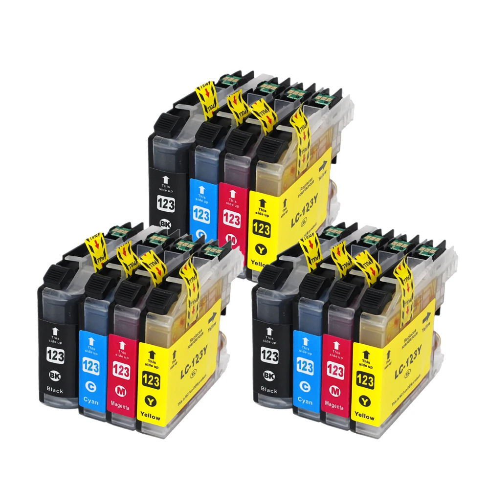 Cartucho de Tinta Compatível com Impressora Lc123 Lc121 para Brother Wireless J752dw J132w J152w J172w Lâmpada J650dw J870dw - Imagem 2