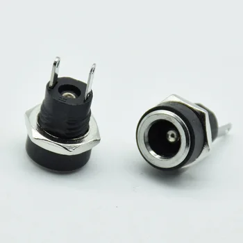 

10Pcs/5pcs DC 12V 3A Power Supply Jack Socket Female Panel Mount Connector 5.5mm 2.1mm Plug Adapter 2 Terminal Types 5.5*2.1