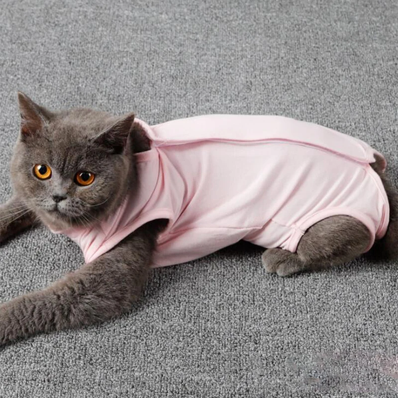 Summer Thin Section Four-legged Pet Clothes Cat Weaning Suit /Sterilization Suit / Surgical Gown Breathable High Elastic Hot