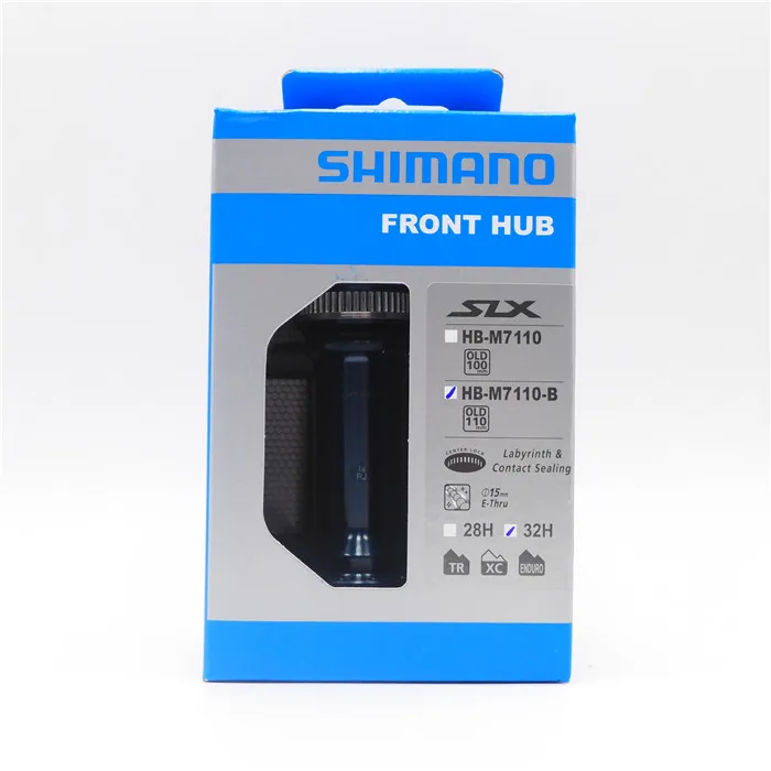 SHIMANO SLX HB-M7110 горный велосипед MTB передний центральный замок ступицы - Цвет: HB-M7110-B 110mm 32H