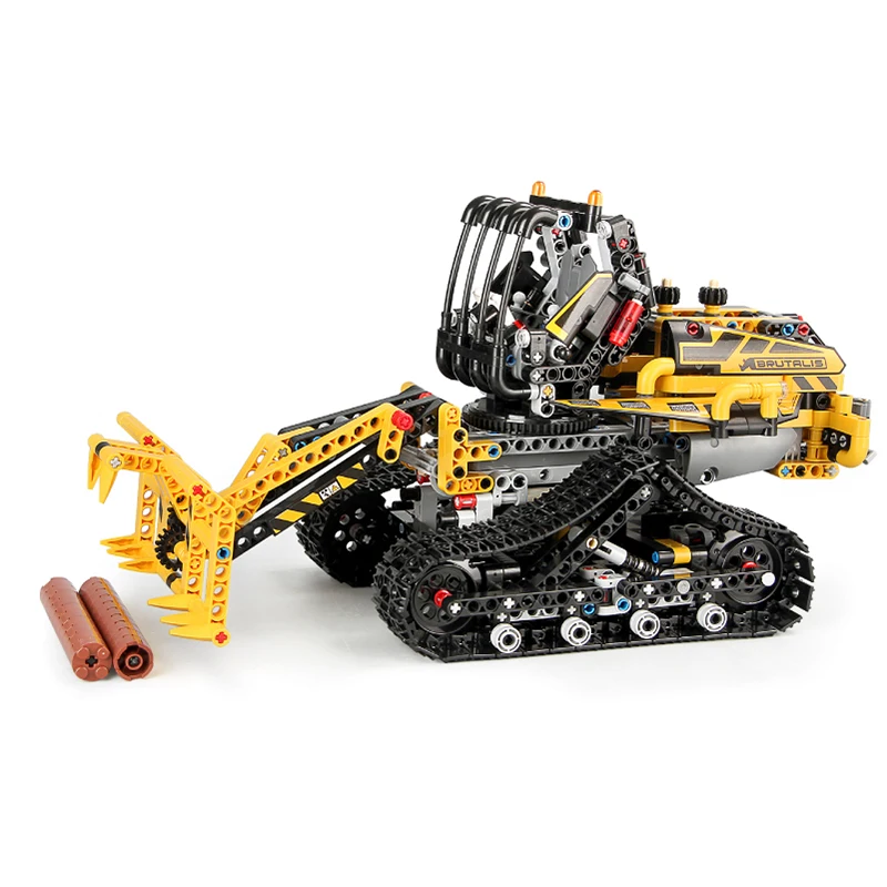 

13034 RC Truck Tracked Engineering Vehicle Car 13035 Bulldozer Technic Series APP Remote control Building Blocks Toys For Kids