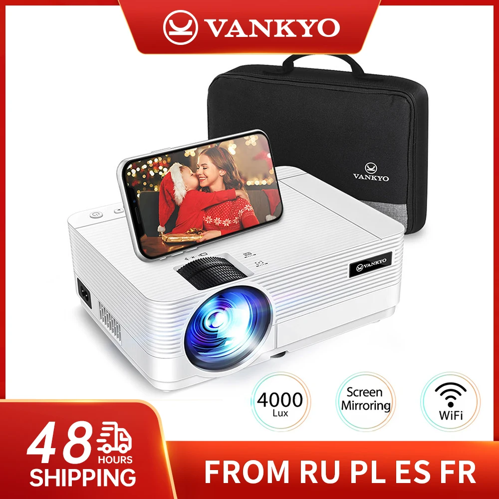 VANKYO Leisure 470 мини-проектор HD 1080P Wi-Fi синхронизирует экран смартфона 250 дюйма с