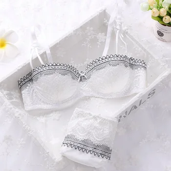 

Female Sexy Lace Ultra-thin Brass Suit Perspective Underwear Bras Female Thin Section 3 Colors