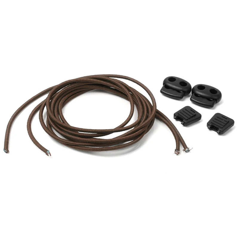 1 пара эластичных шнурков Легкая фиксация для занятий спортом(светильник-коричневый