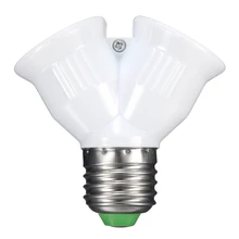 2 в 1 E27 основание светильника огнеупорные Материал держатель Y Форма светильник лампы Конвертер Разъем 2E27 сплиттер адаптер светильник цоколь лампы держатель