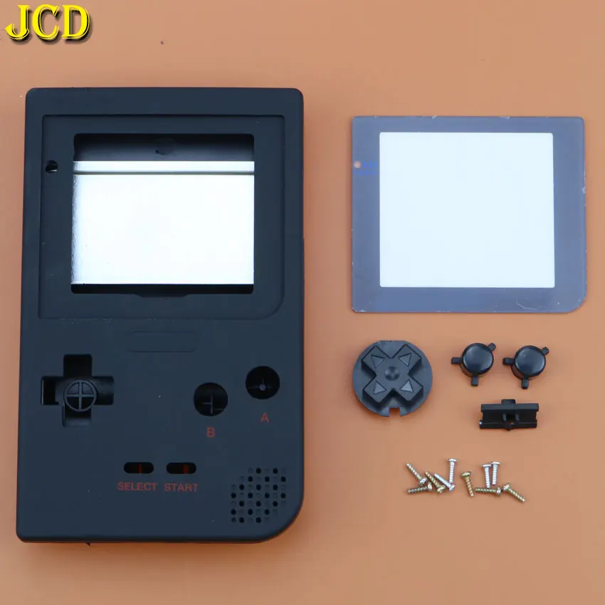JCD 1 шт. пластиковый Полный Чехол Корпус Замена корпуса для Gameboy Карманная игровая консоль для GBP Оболочка Чехол с кнопками комплект - Цвет: N Black Soft Surface
