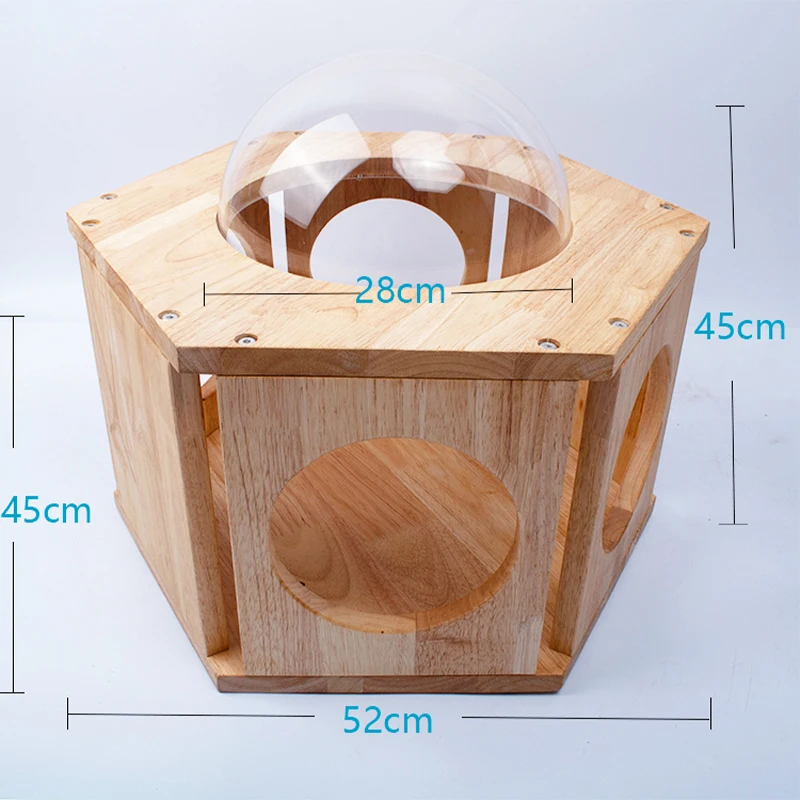 Деревянная кошка капсула космический шестигранный дом кошка дерево башня прыжки скалолазание настенная платформа питомец креативная игрушка мебель для питомцев