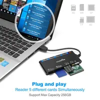 כרטיס sd כרטיס Micro MS כרטיס עם כבל USB 13cm עיצוב 5 כרטיסי קריאה USB 3.0 זיכרון כרטיס קורא / כותב עבור כרטיס SD כרטיס XD כרטיס CF (5)
