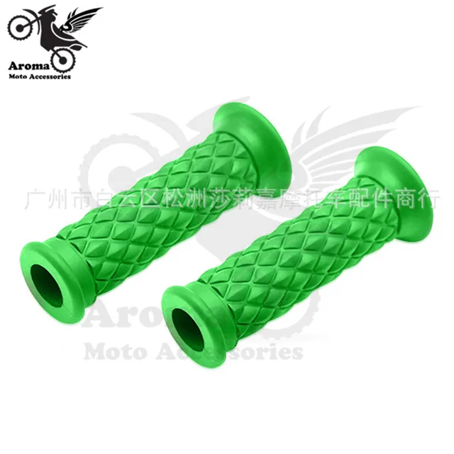 16 colors available brown red black hot retro cafe racer parts 22MM 25MM rubber motorbike grip for honda suzuki yamaha harley softail sportster prince cruise moto handlebar motorcycle handle grips 12 green