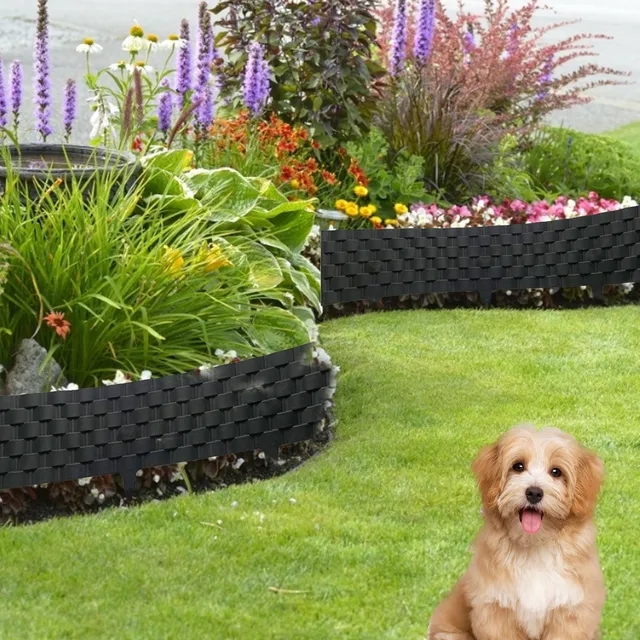 Legújabb 2Db Dekoratív Kerti Esküvői Kerítés Széle Diy Rattan Effektus Szélű Udvar Hátsó Udvarának Dekorációja - Image 4