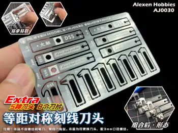 

AJ0030 Gundam Model Balanced & Symmetrical Scribe Scriber Head 5in1 Multiple Cutter Heads Spare Parts Model Building Tools