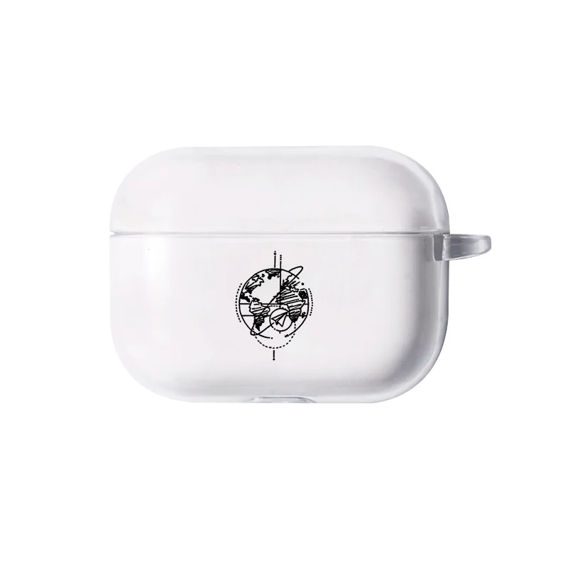I250020 Мягкий чехол для наушников для Apple Airpods Pro, чехол, милый, карта поездки, прозрачный, Роскошный чехол для наушников Air pods Pro, чехол - Цвет: I250020