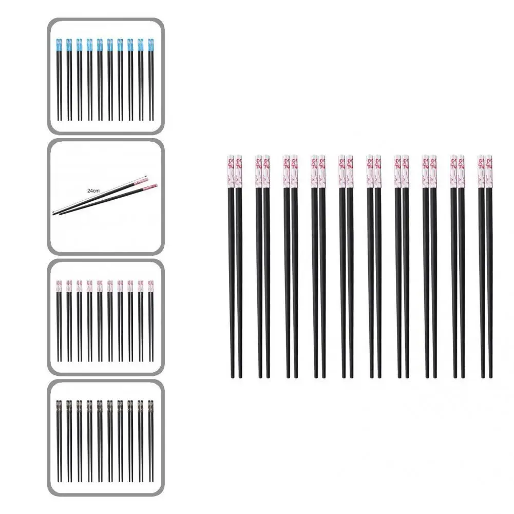10 Pairs Creative Smooth Edge Sushi Chopsticks Food Chopsticks 6 Colors