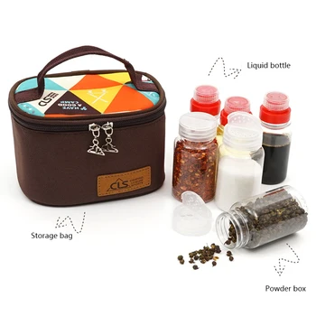 

New Spice Pepper Seasoning Pot Sauce Condiment Bottles For BBQ Camping Outdoor Salt And Pepper Jars Portable Herb Spice Tools