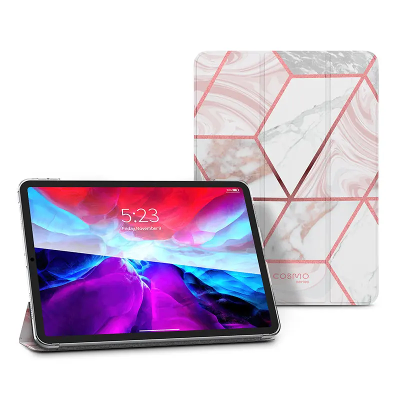 Чехол для iPad Pro 12 9 (2020) Cosmo Lite тонкая трехскладная подставка умная Прозрачная
