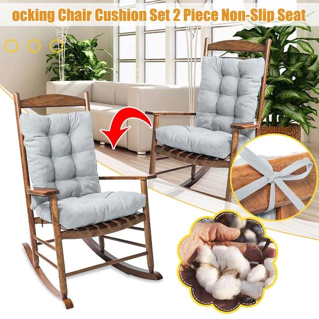 Rocking Chair Cushions Set, Rocking Chair Pads with Ties Soft