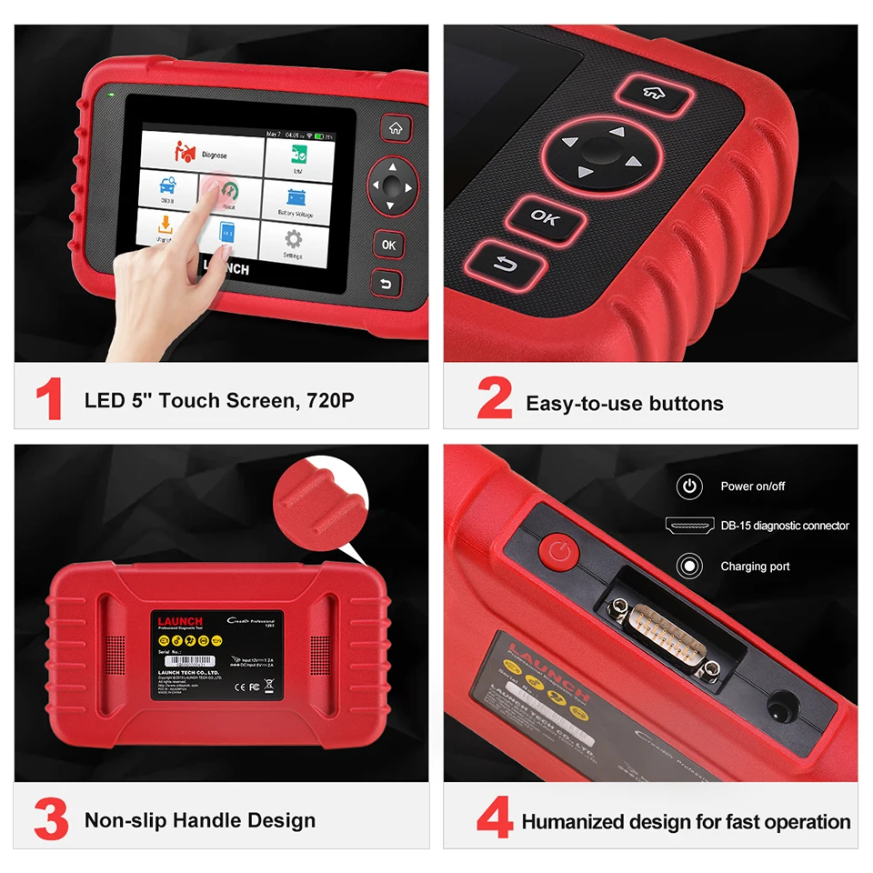 100% Оригинальные Launch Creader 6011 OBD2/EOBD диагностический сканер с abs и srs Системы