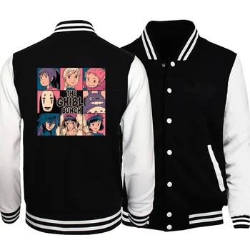 

Men funny trend print black baseball jackets casual button Sportswear Coats 2020 autumn winter plus size White Hoodie tracksuit