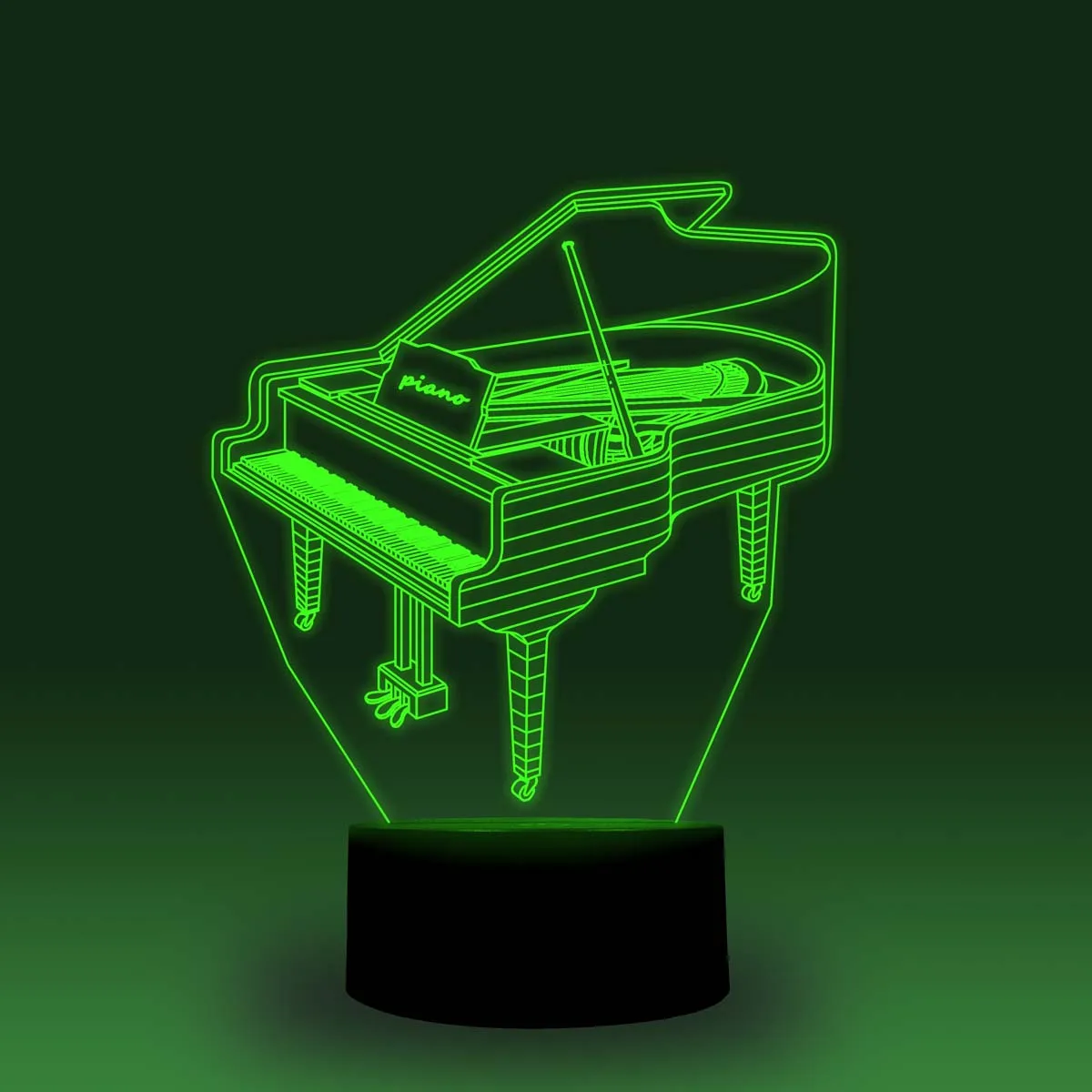 NiteApps 3D фортепиано ночник настольная лампа Иллюзия украшение лампа подарок на день рождения приложение/сенсорное управление