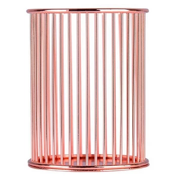 

Creative Wrought Iron Pen Holder Multi-Function Desktop Storage Rack Kitchen Storage Bin Vase Holder Home Office Decoration Rose