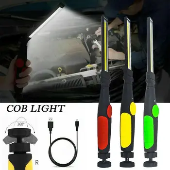 

Strong Magnetic Inspection Light USB Rechargeable LED Work Light Dimmable Folding Multi Angle Auto Repair Light