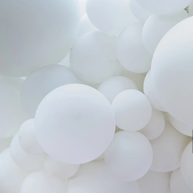 

5" 10" 12" 18" 36" Matte Pure White Balloons Wedding Decoration Birthday Party Baby Shower Globos Round Latex Helium Balloon