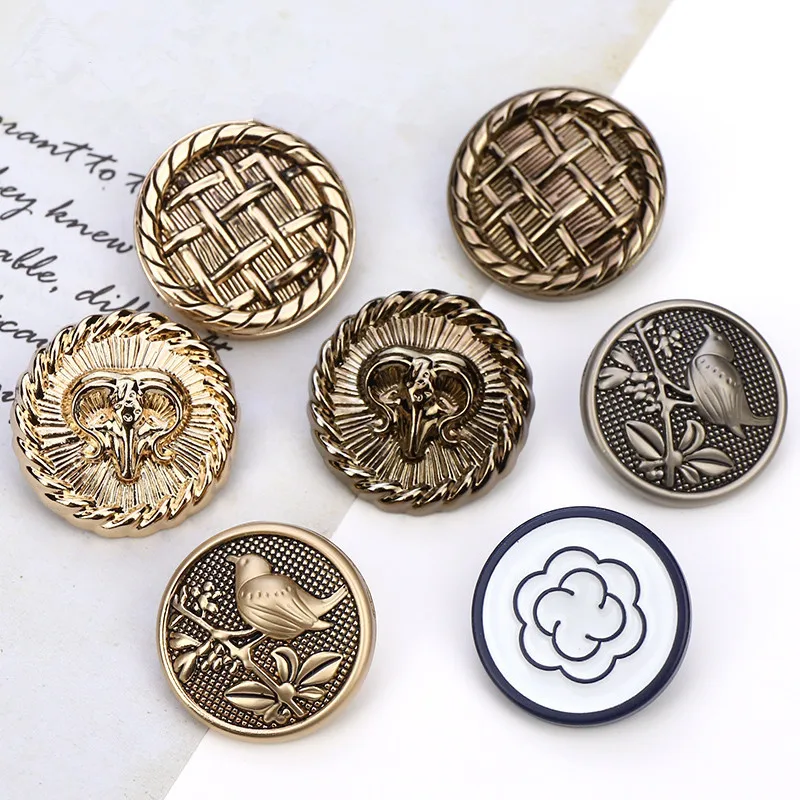 6 шт./лот металлические пуговицы в винтажном стиле Швейные аксессуары для одежды