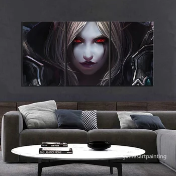

Sylvanas Windrunner Red Eyes World of Warcraft Video Games Poster HD Wall Pictures Canvas Art for Home Decor