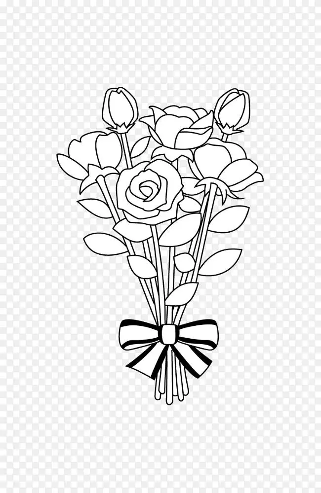 花束画夹艺术-婚礼花束剪贴画PNG图片素材免费下载_图片编号181068-PNG 