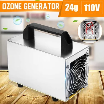 

AC110V Ozone Generator Air Purifier 24g/h Ozone Machine Disinfection Cleaning Ozonizer Coated Moisture-proof Ceramic With Fan