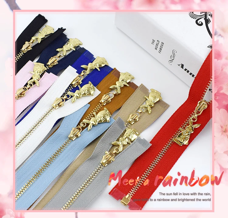 Meetee 2/5 шт. 40-70 см 3# с открытым концом металлическая молния Цвет Золотой зуб Авто замок с украшением в виде пряжки на молнии DIY сумки швейной Материал ZA051