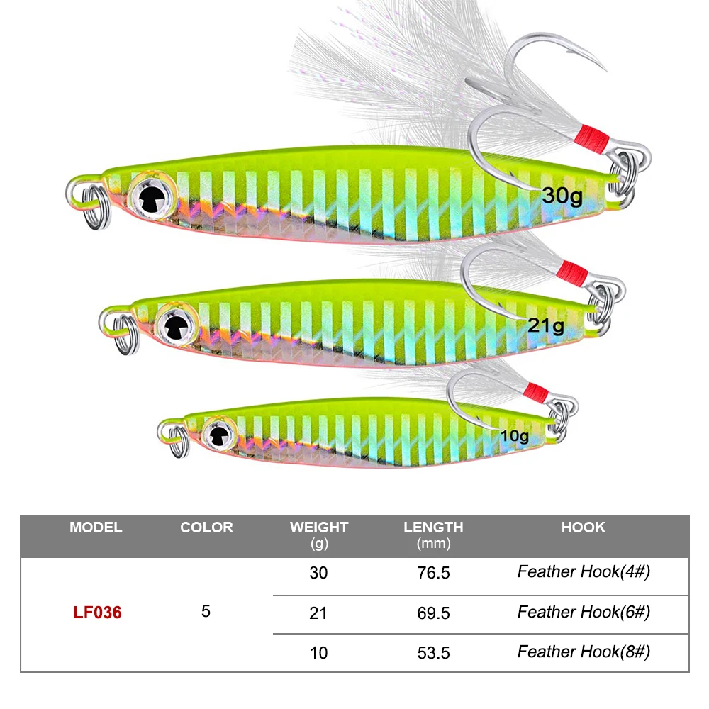 1-PC-Blei-Fisch-10g-21g-30g-Angeln-Locken-5-Farbe-Angeln-K-der-Casting-Locken
