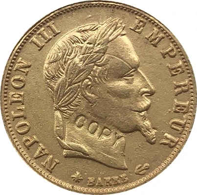 1866 Франция 5 франков-копия монет Наполеона III