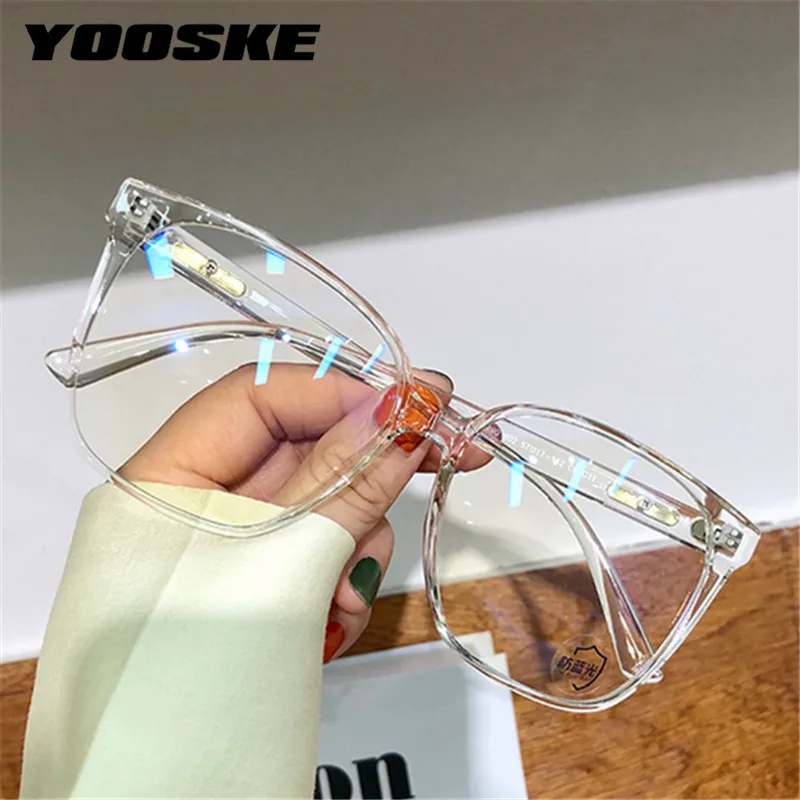 

YOOSKE Blue Light Blocking Glasses Men Women Square Eyeglass Frame Women's Eyewear Frames Oversized Computer Optical Spetascles