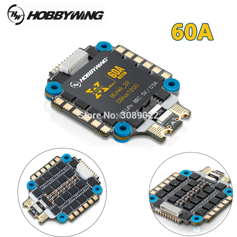 

Hobbywing XRotor Micro 60A 3-6S 4 in1 ESC Blheli_32 DSHOT1200 FPV Brushless ESC 30.5x30.5mm for FPV Racing drone Quadcopr 20%OFF