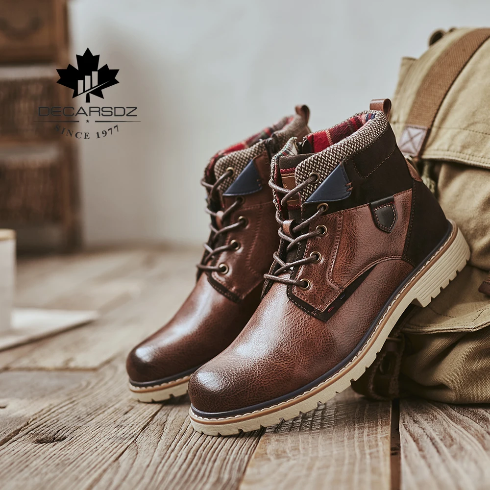 Осенняя обувь для мужчин; ботильоны; botas; коллекция года; модные зимние уличные удобные мужские ботинки; мужские Брендовые повседневные ботинки; мужские ботинки на шнуровке