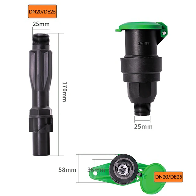 3/4 "Gyors Vízgyűjtő Szelep Kerti Gyep Öntöző Vízcsapok Csatlakozója - Image 6