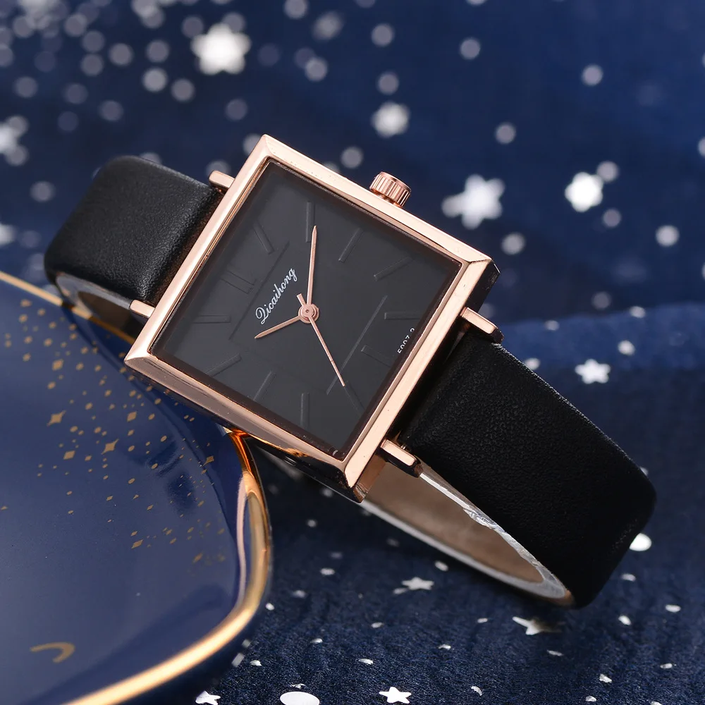 Top Brand Women's Watches Fashion Leather Square Wrist Watch Women Watches Ladies Watch Clock zegarek damski Relojes Mujer 2020 (25)